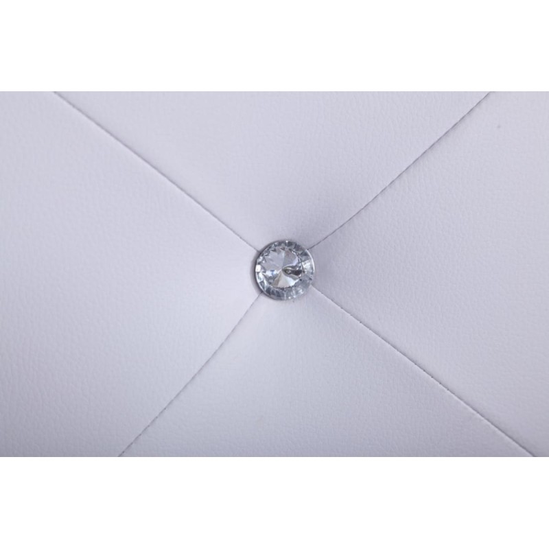 Lit à led FILIP simili blanc 140x190 sommier inclus