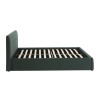 Lit coffre SEGURO velours vert forêt 160x200 sommier inclus