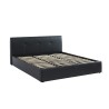Lit coffre SEGURO simili noir 180x200 sommier inclus