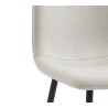 Lot de 4 chaises ESTELLE tissu beige pieds métal noir