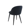 Lot de 2 chaises MACARON velours noir pieds métal noir