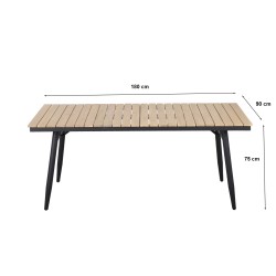 Table de jardin ALBA en bois d'acacia FSC 180 cm