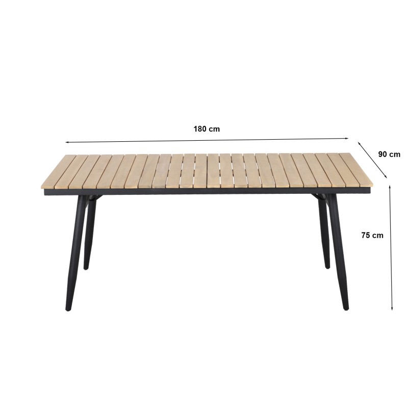 Table de jardin ALBA en bois d'acacia FSC 180 cm