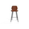 Lot de 2 tabourets de bar ETHAN en PU cognac