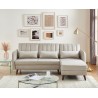 Canapé angle IDAHO tissu sable angle fixe