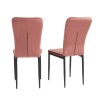 Lot de 4 chaises rembourrées POPPY - velours rose