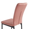 Lot de 4 chaises rembourrées POPPY - velours rose