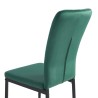 Lot de 2 chaises POPPY velours vert pieds métal noir