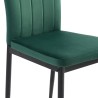 Lot de 2 chaises POPPY velours vert pieds métal noir