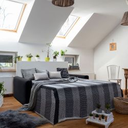 XEUS Canapé convertible 3 places gris anthracite-matelas Diva Literie 140cm