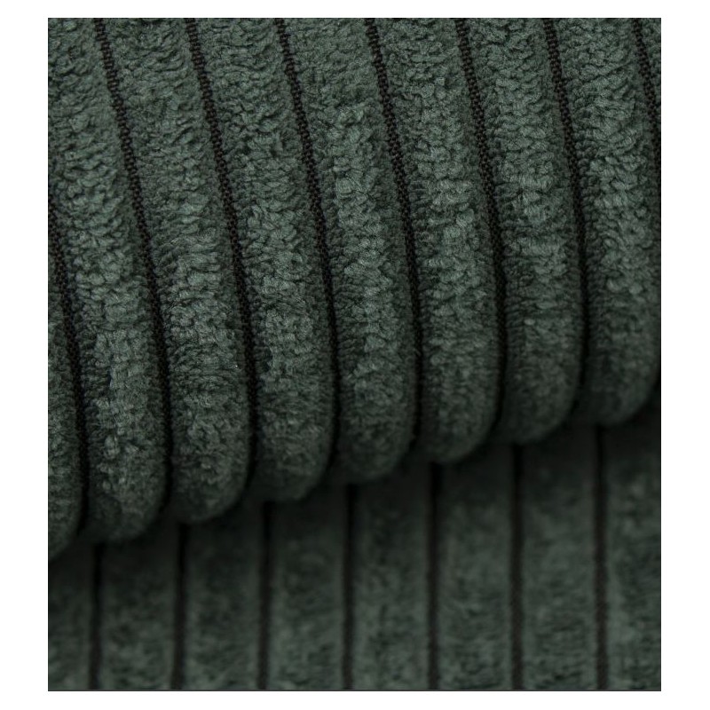 Canapé droit AMIR convertible velours côtelé vert 3 places