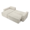Canapé d'angle AMIR convertible et réversible velours côtelé beige 4 places
