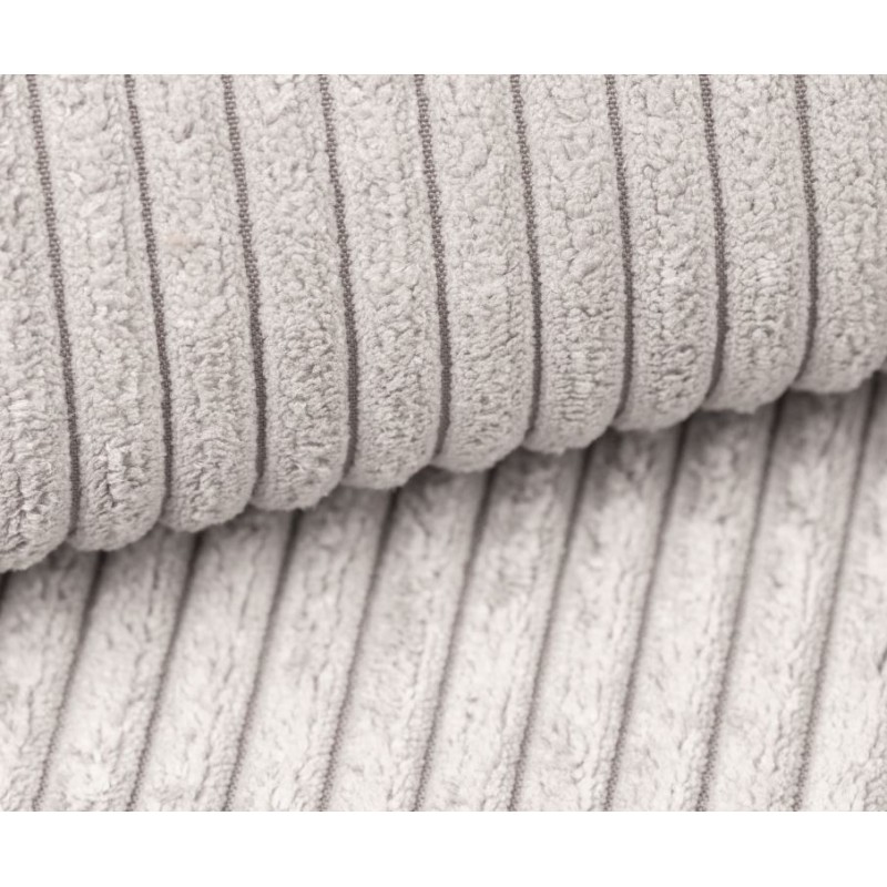 Canapé d'angle AMIR convertible et réversible velours côtelé beige 4 places