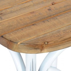 Tabouret de bar COTTAGE – détail finition bois effet vieilli