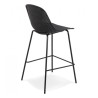 Tabouret de bar LOKI noir mi-hauteur – vue arrière