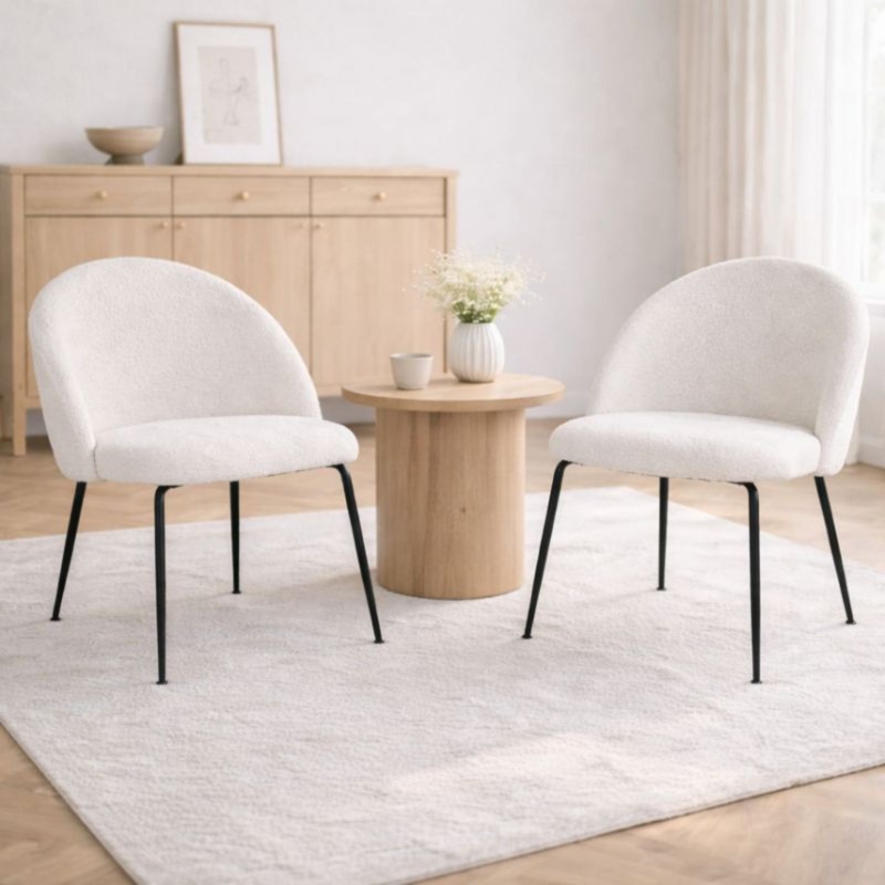 Lot de 2 fauteuils lounge NORVEGIA pour salon ou chambre