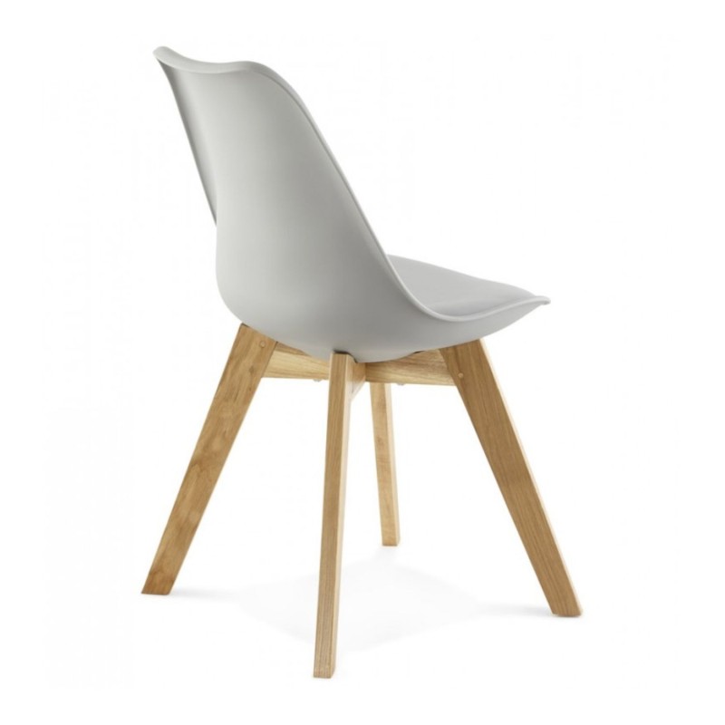 Dossier des chaises scandinaves TEKI grises – lot de 2