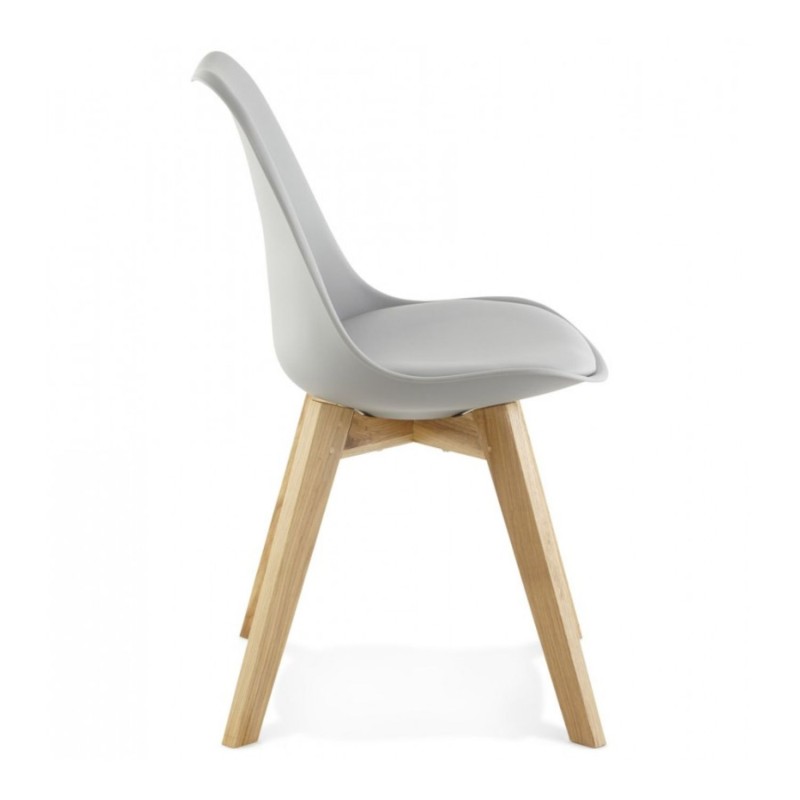 Lot de 2 chaises scandinaves TEKI grises – vue de profil design nordique