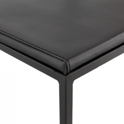 Assise en cuir synthétique noir des tabourets snack CASA MINI