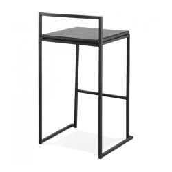 Dos des tabourets snack CASA noirs au style industriel