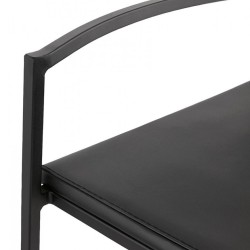 Dossier des tabourets snack CASA noirs en métal thermolaqué