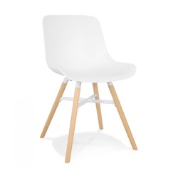 Lot de 4 chaises design GLADYS blanches – packshot produit