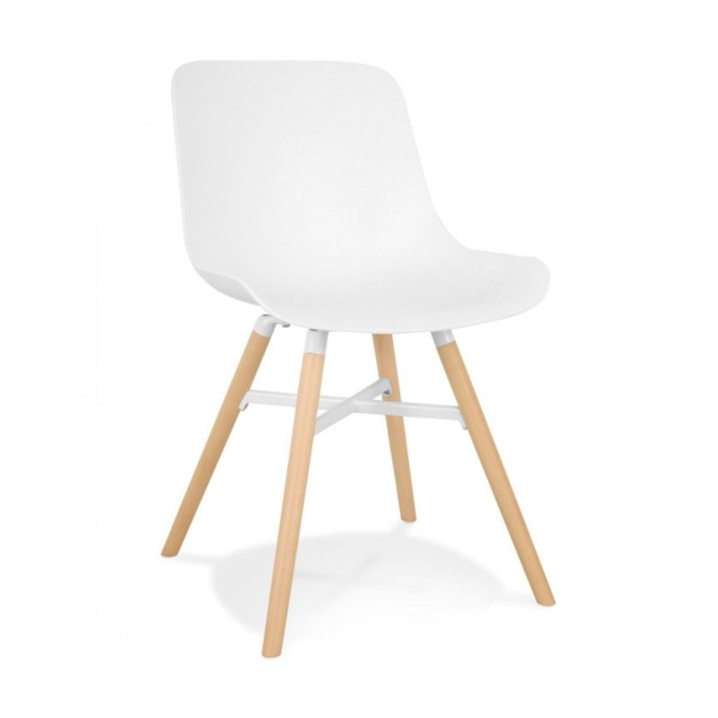 Lot de 4 chaises design GLADYS blanches – packshot produit