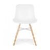 Lot de 4 chaises design GLADYS blanches – vue de face