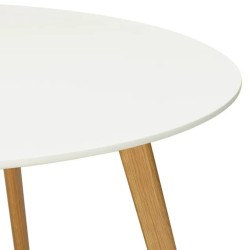 Plateau rond en MDF blanc de la table AMY Ø120 cm