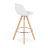 Vue arrière du tabouret snack mi-hauteur TATAMI blanc