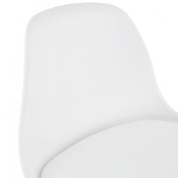 Dossier du tabouret snack TATAMI blanc en simili cuir