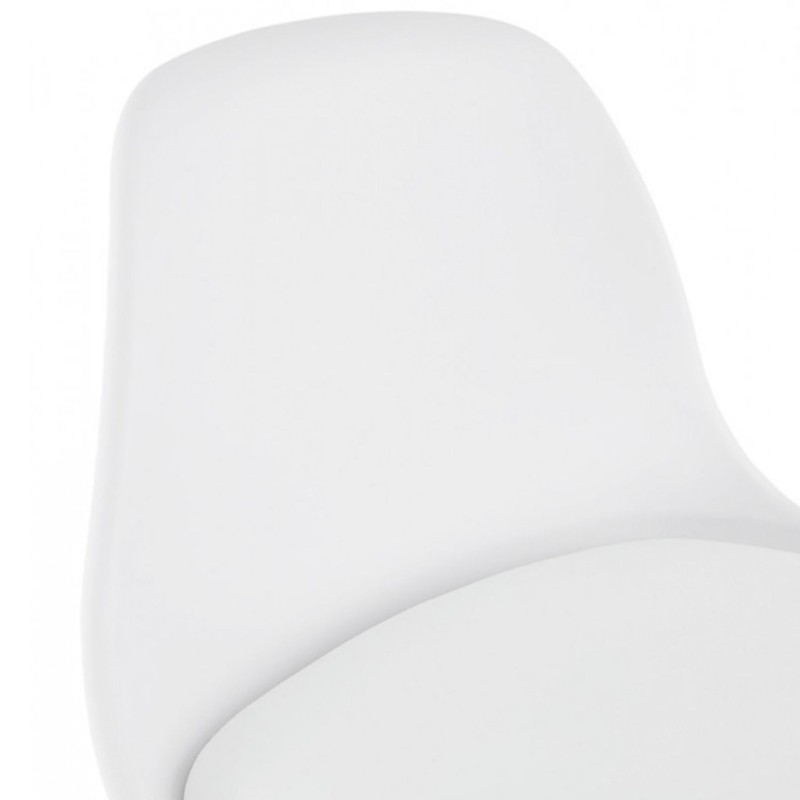 Dossier du tabouret snack TATAMI blanc en simili cuir