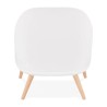 Dossier enveloppant du fauteuil lounge TICOS blanc design scandinave