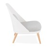 Vue de profil du fauteuil lounge TICOS blanc design nordique