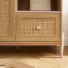 Armoire PABLO rose et cannage rotin 1 porte et 1 tiroir