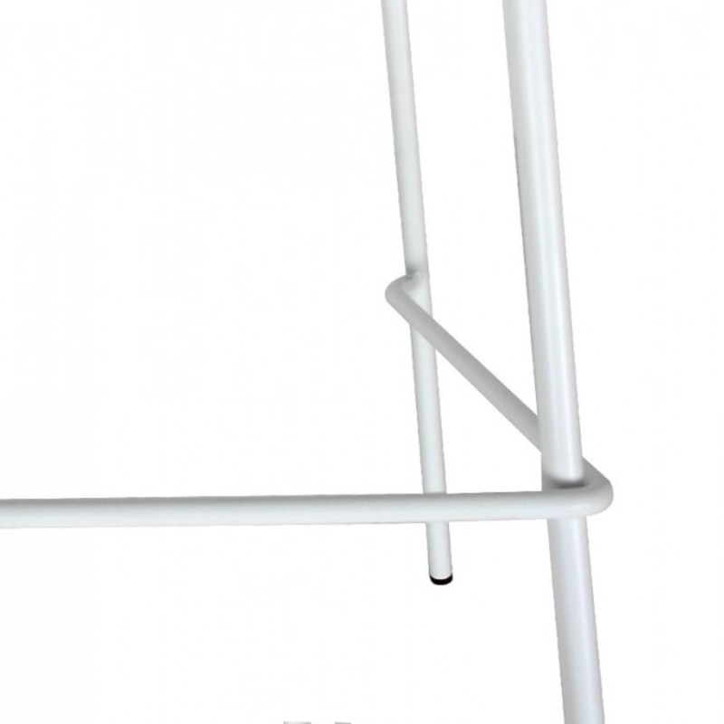 Pieds en métal traité blanc du lot de 4 tabourets de bar GRANO, structure stable et résistante