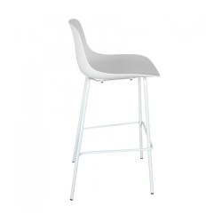 Lot de 4 tabourets de bar GRANO blancs adaptés à un usage professionnel et domestique