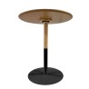 Table d’appoint ronde DALI H45 bois finition naturelle et métal noir vue complète