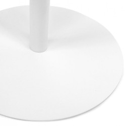 Détail du piètement en métal thermolaqué blanc de la table basse ronde DILA H40