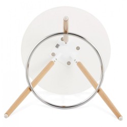 Détail pieds en hêtre massif naturel table haute BARY