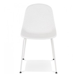 Lot de 4 chaises blanches VIKY en polypropylène