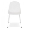 Lot de 4 chaises blanches VIKY en polypropylène