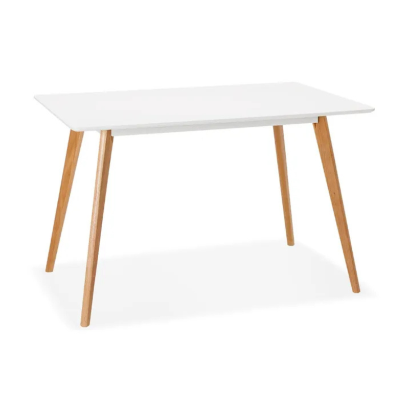 Table/bureau MARIUS blanc 120x80 cm packshot sur fond neutre