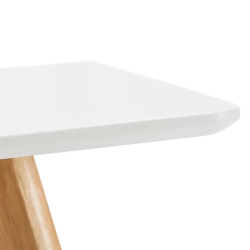 Détail du plateau MDF blanc de la table/bureau MARIUS 120x80 cm