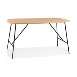 Petite table bureau FIONA en bois finition chêne naturel 142,5 cm