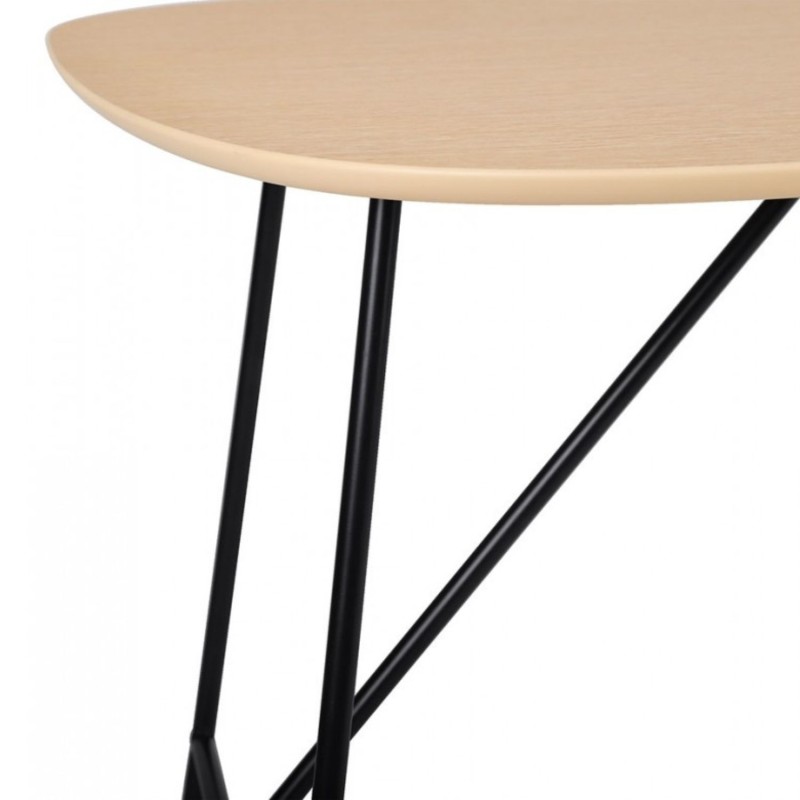 Petite table bureau FIONA en bois finition chêne naturel 142,5 cm