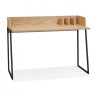 Bureau droit SALMON bois finition naturelle et métal noir packshot