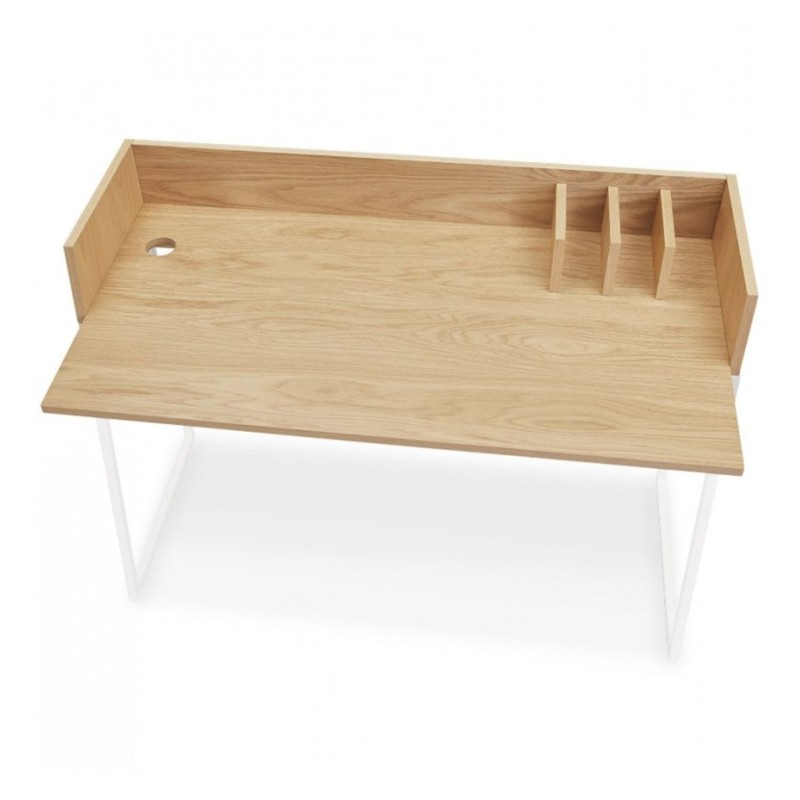 Détail plateau bois finition naturelle bureau SALMON