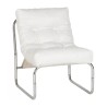 Fauteuil lounge LOFT blanc en simili cuir – vue principale