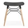 Vue du dessus assise polypropylène noire tabouret ALADIN